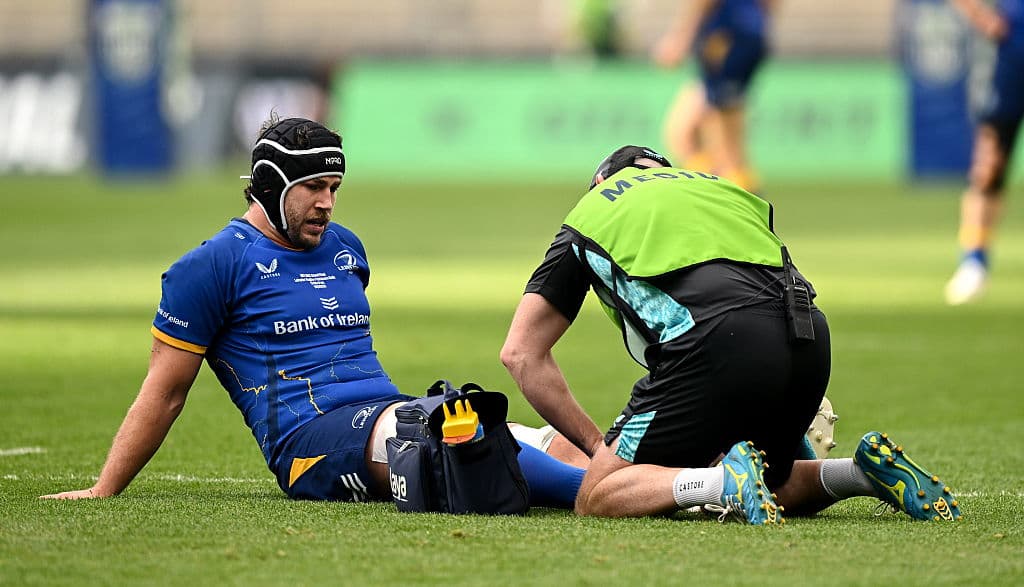 Caelan Doris festeja el título de Leinster y pone en duda su gira con Irlanda