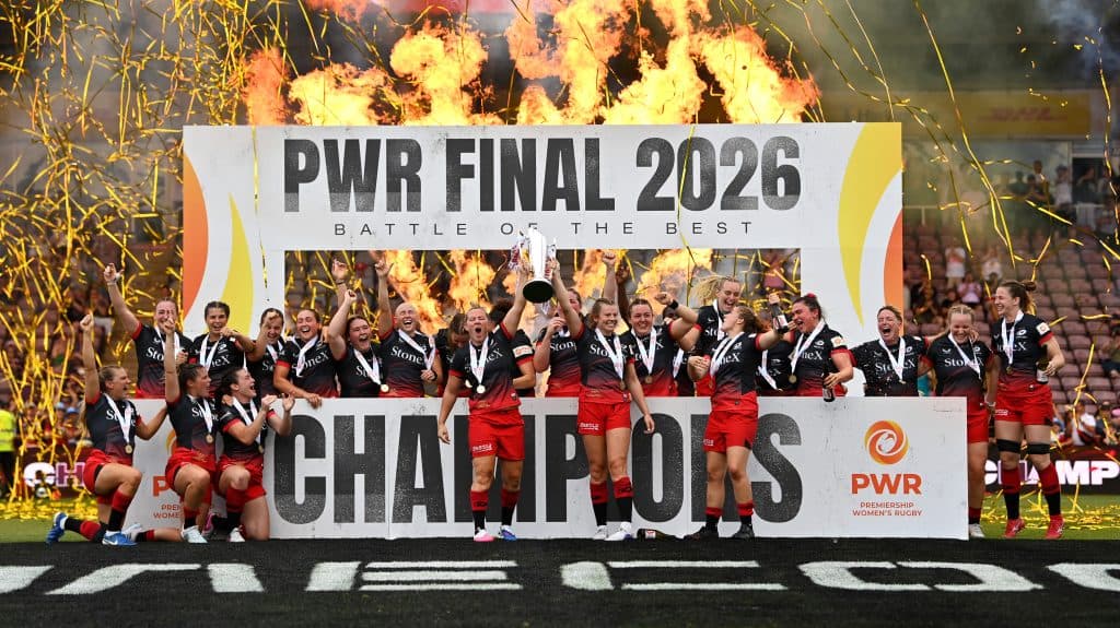 Alex Austerberry celebra el regreso de Saracens a la cima del rugby inglés femenino