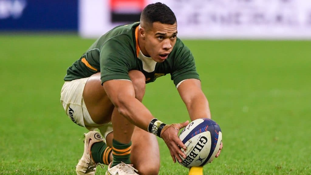 Cheslin Kolbe se luce como pateador en la serie ante Nueva Zelanda