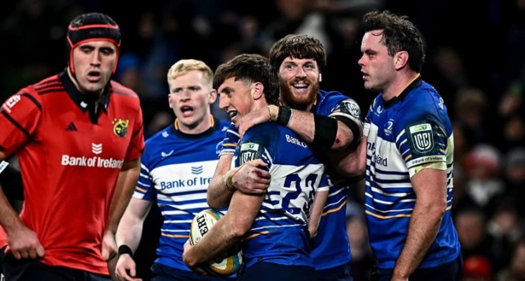 Leinster remonta y vence a Munster con punto bonus en Dublin