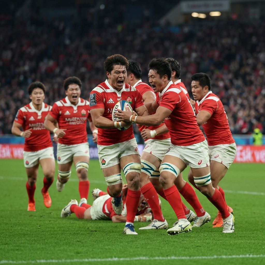 Japón sigue creciendo: victoria histórica ante Fiji